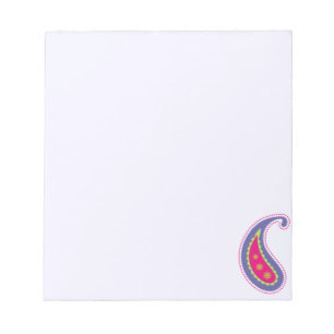 Paars en Roze Paisley Notitieblok