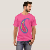 Paars en Roze Paisley T-shirt (Voorkant volledig)