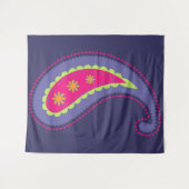 Paars en Roze Paisley Wandkleed (Voorkant (horizontaal))