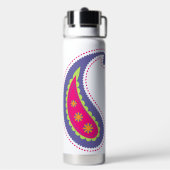 Paars en Roze Paisley Waterfles (Achterkant)