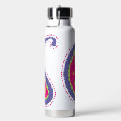 Paars en Roze Paisley Waterfles (Rechts)
