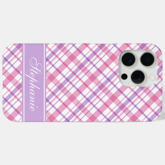 Paars en roze patroon Case-Mate iPhone case (Achterkant (horizontaal))