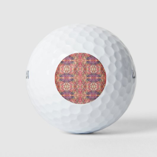 Paars en roze patroon golfballen (Voorkant)
