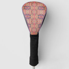 Paars en roze patroon golfheadcover