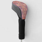 Paars en roze patroon golfheadcover (Schuin)