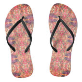 Paars en roze patroon teenslippers (Voetbed)