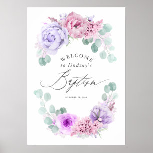 Paars en roze pleister poster