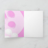 Paars en roze pokstip Valentijn Kaart (Binnen)