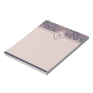 Paars en roze retro patroon notitieblok