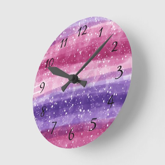 Paars en roze   ronde klok (Hoek)