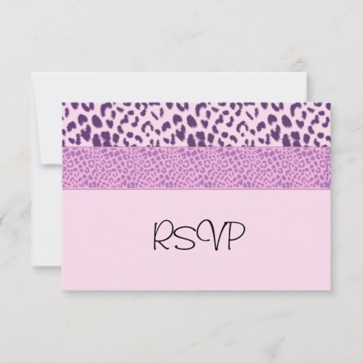 Paars en Roze RSVP Kaartje (Voorkant)