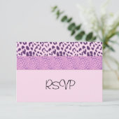 Paars en Roze RSVP Kaartje (Staand voorkant)