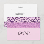 Paars en Roze RSVP Kaartje (Voorkant / Achterkant)