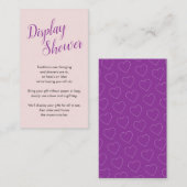 Paars en roze | Showkaart voor beeldscherm Informatiekaartje (Voorkant / Achterkant)