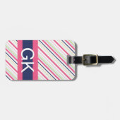 Paars en roze stripper Bagagelabel (Voorkant horizontaal)