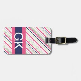 Paars en roze stripper Bagagelabel