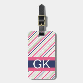 Paars en roze stripper Bagagelabel