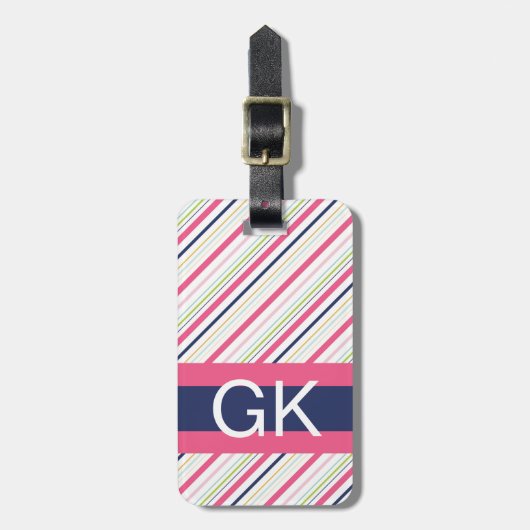 Paars en roze stripper Bagagelabel (Voorkant verticaal)