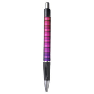 Paars en roze Tartan, zwarte inkt Pen