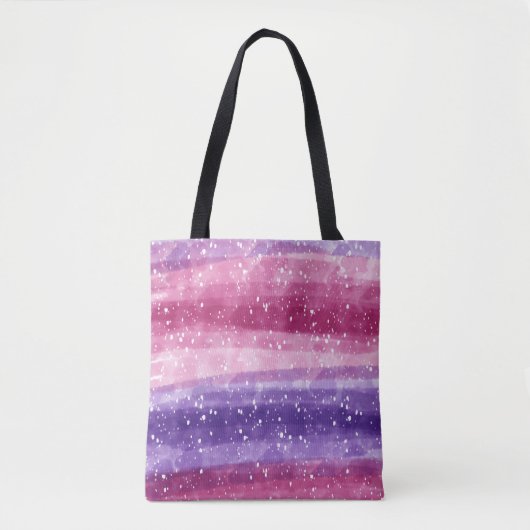 Paars en roze tote bag (Voorkant)