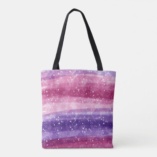 Paars en roze tote bag (Achterkant)