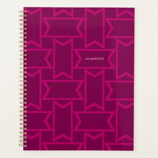 Paars en roze voor vrouwen in tech planner (Voorkant)