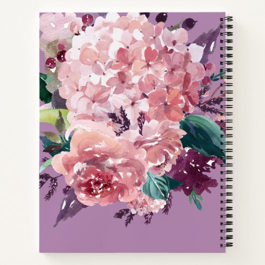  Paars en roze Waterverf Notitieboek (Achterkant)