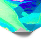  Paars en Roze Zinnia in de zomertuin Poster (Hoek)