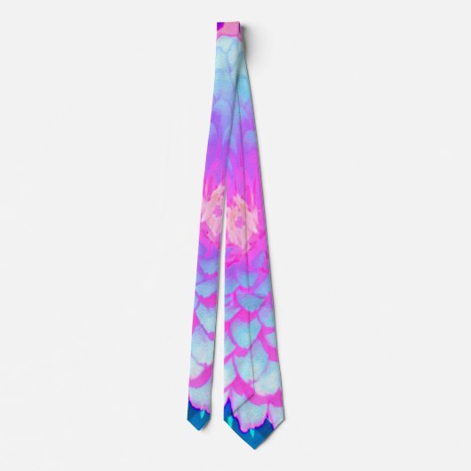 Paars en Roze Zinnia in de zomertuin Stropdas (Achterkant)