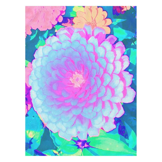  Paars en Roze Zinnia in de zomertuin Tafelkleed (Voorkant)