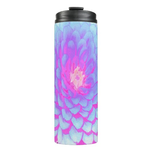  Paars en Roze Zinnia in de zomertuin Thermosbeker (Voorkant)