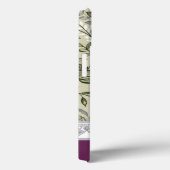 Paars en Sage Green Leaf Pattern  Land Case-Mate iPhone Case (Achterkant / Rechts)