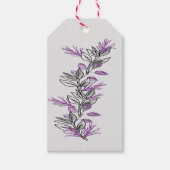 Paars en Siler Sprig Gift label Cadeaulabel (Voorkant)