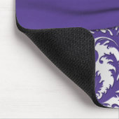 Paars en Silver Damask Mousepad Muismat (Hoek)