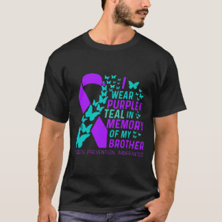 Paars en Teal dragen voor Brother Prevention T-shirt