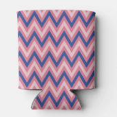 Paars en tinten roze Chevron Blikjeskoeler (Achterkant)