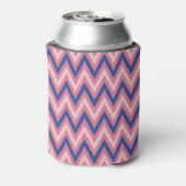Paars en tinten roze Chevron Blikjeskoeler (Blikje Achterkant)