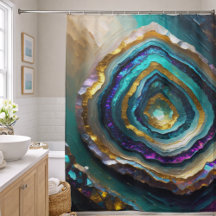 Paars en Turkoois Blauwe Geode Goud