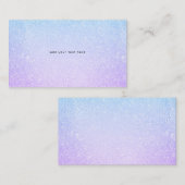 Paars en Turquoise Faux Glitter Informatiekaartje (Voorkant / Achterkant)