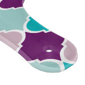 Paars en Turquoise Lattice Pattern met naam Snijplank (Hoek)