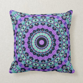 Paars en Turquoise Mandala Kussen