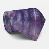 Paars en Turquoise Necktie Stropdas (Opgerold)