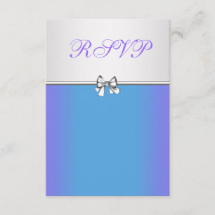 Paars en turquoise Quinceanera RSVP Kaartje