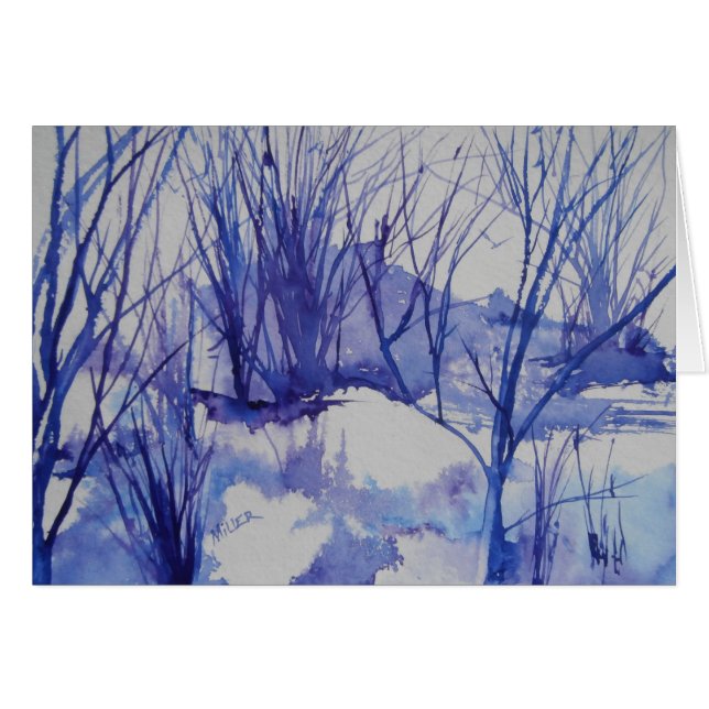 Paars en wit Abstract (Voorkant Horizontaal)