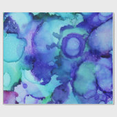 Paars en wit abstract schilderij cadeaupapier (Vlak)