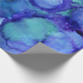 Paars en wit abstract schilderij cadeaupapier (Hoek)