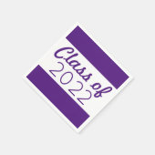 Paars en wit Afstuderen Jaar Servet (Hoek)