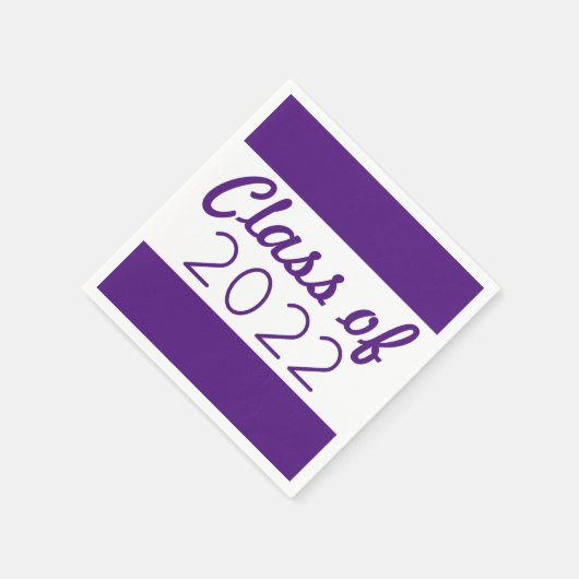 Paars en wit Afstuderen Jaar Servet (Hoek)