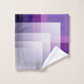 Paars en wit bad handdoek (Wasdoekje)