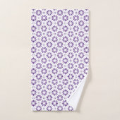 Paars en wit bad handdoek (Handdoek)